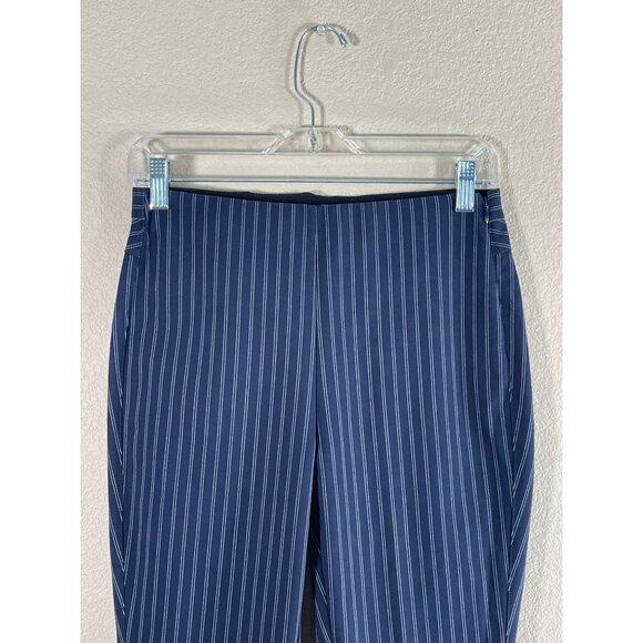 RAG & BONE Simone Pinstripe Back Yoke Skinny Pants Navy - Picture 6 of 13